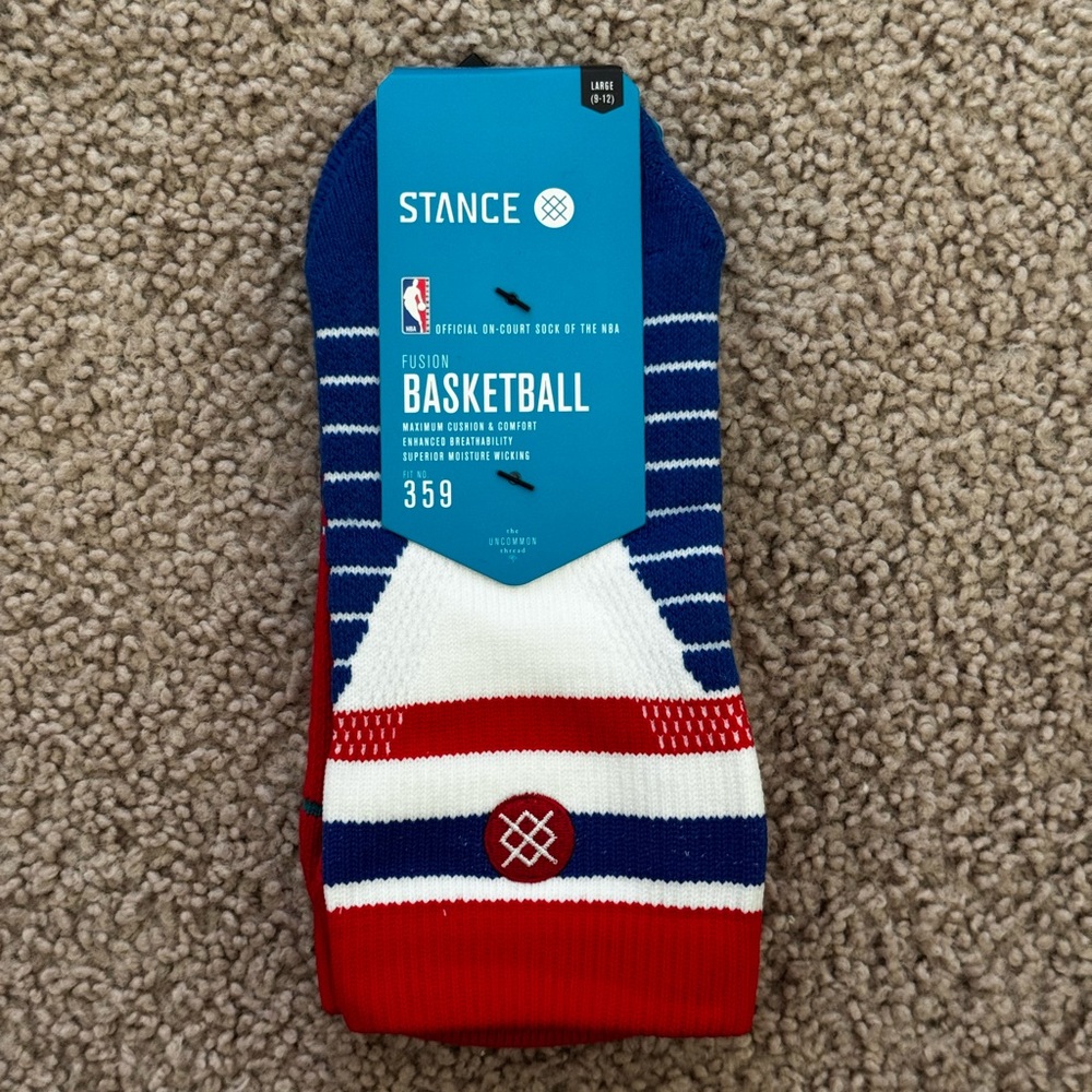 Stance 359 Fusion Basketball Quarter Socks Men Large 8-12